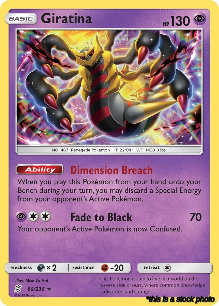 86/236 Giratina Holo Rare Reverse Holofoil