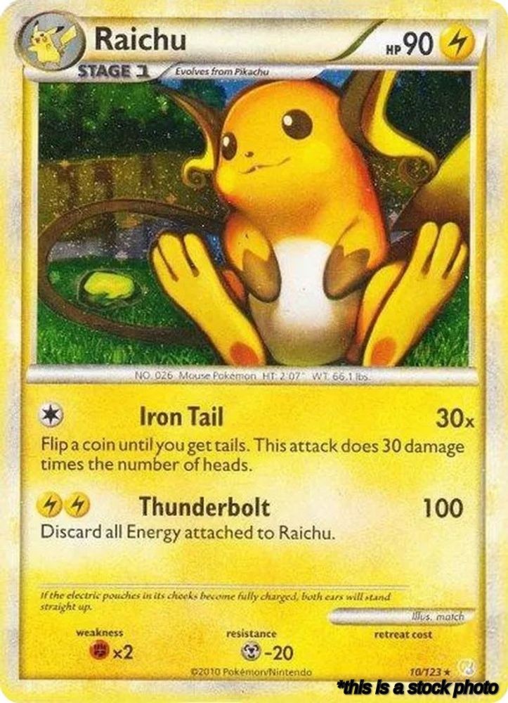 Raichu - 10/123 (Cracked Ice Holo)
