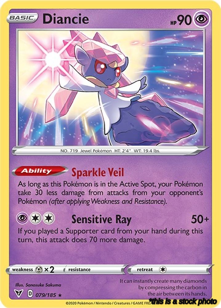 079/185 Diancie Holo Rare Holofoil