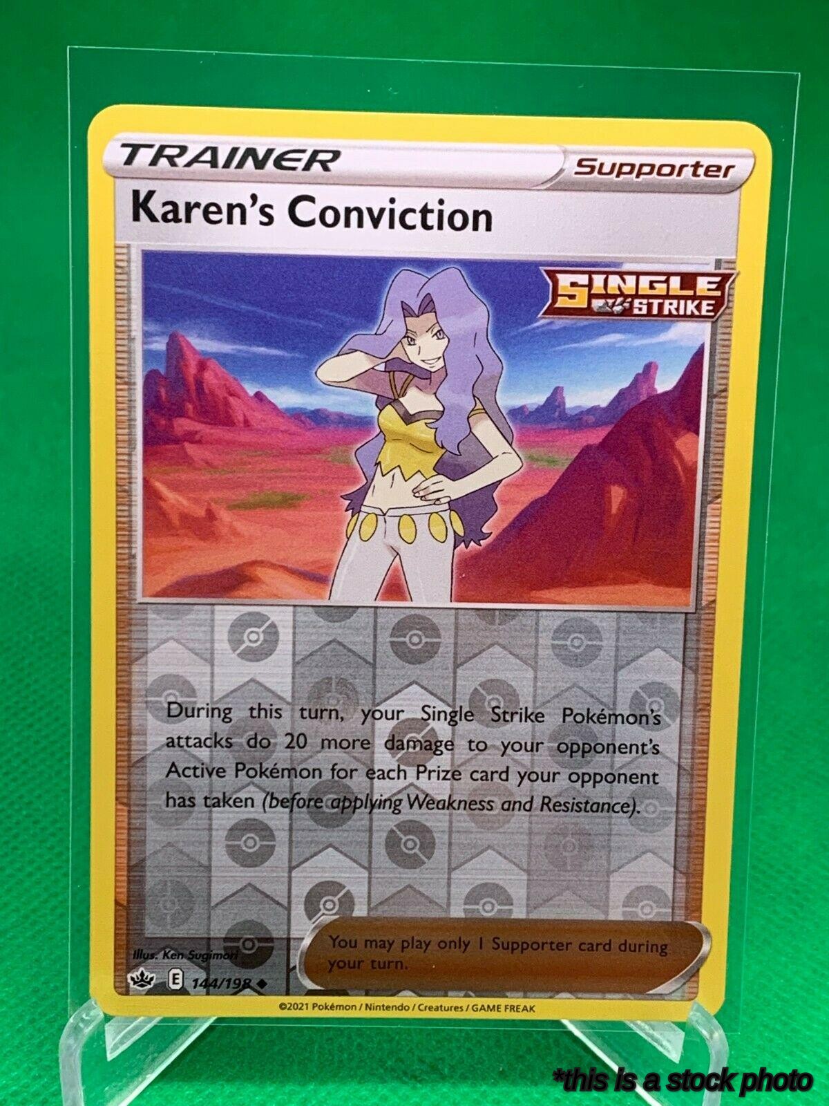 144/198 Karen's Conviction Uncommon Reverse Holofoil