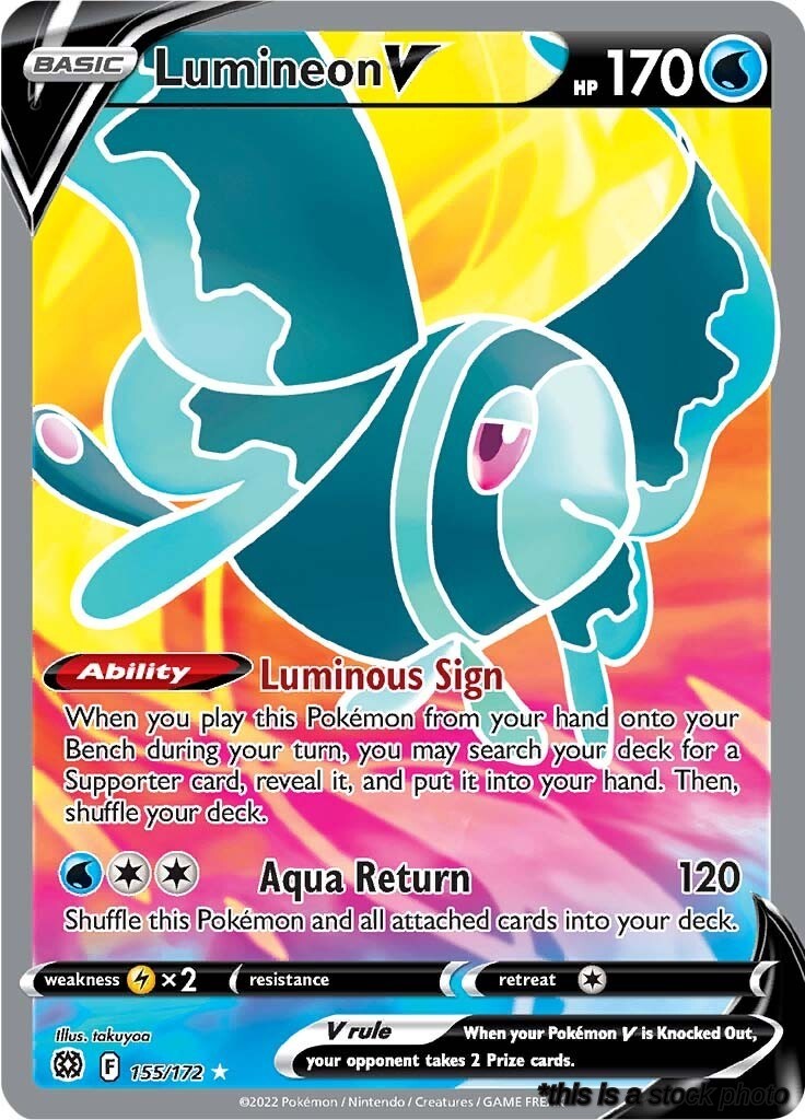 155/172 Lumineon V (Full Art) Ultra Rare Holofoil