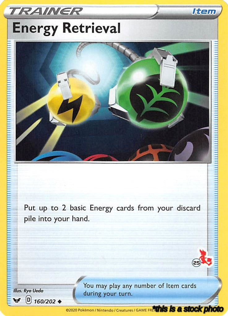 Energy Retrieval - 160/202 (#25 Cinderace Stamped)