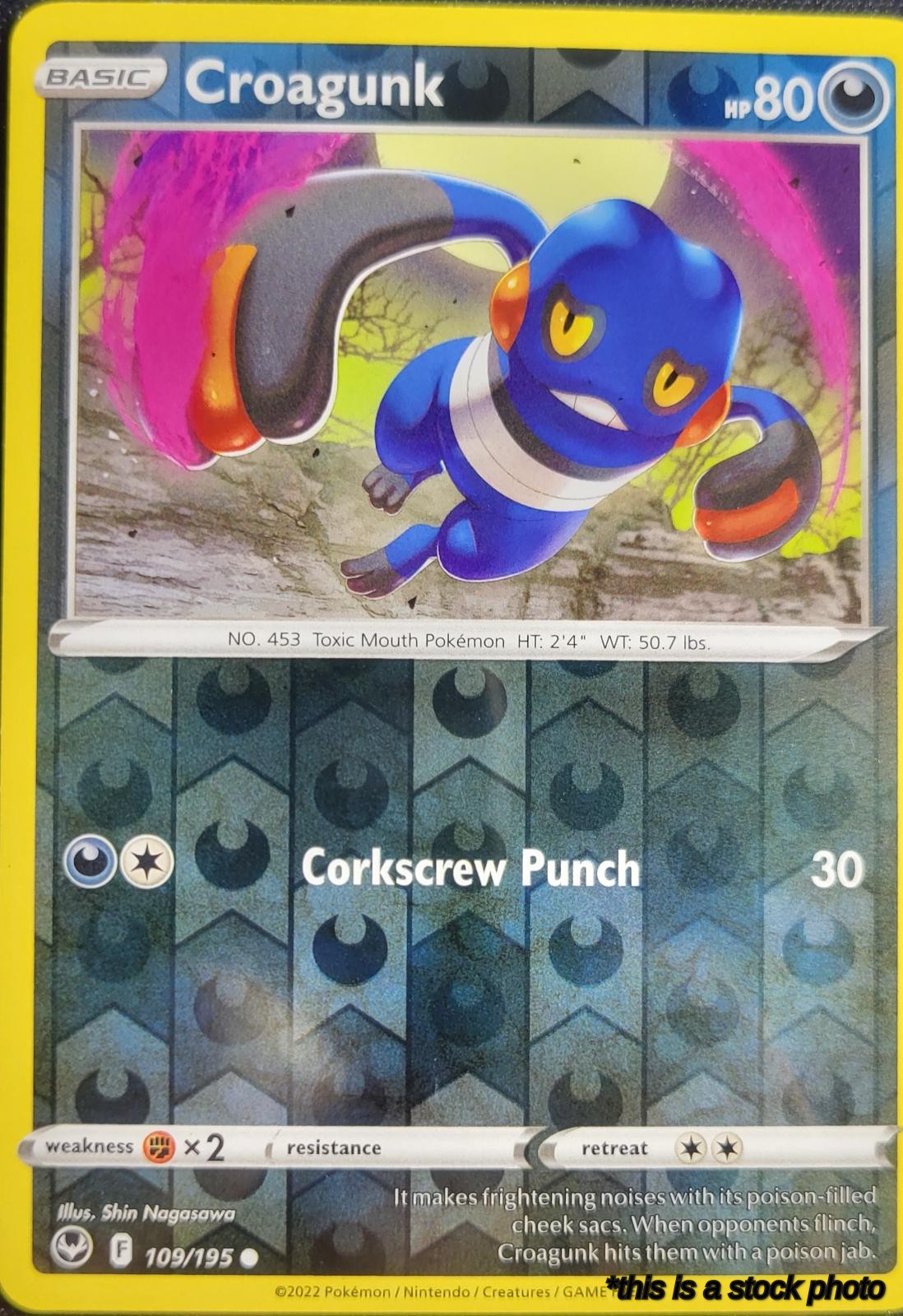 109/195 Croagunk Common Reverse Holofoil