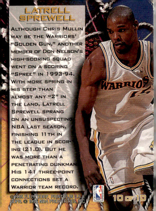 1994-95 Fleer #10 Latrell Sprewell Sharpshooters