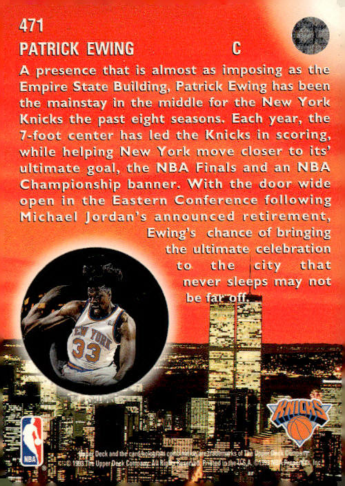 1993-94 Upper Deck #471 Patrick Ewing