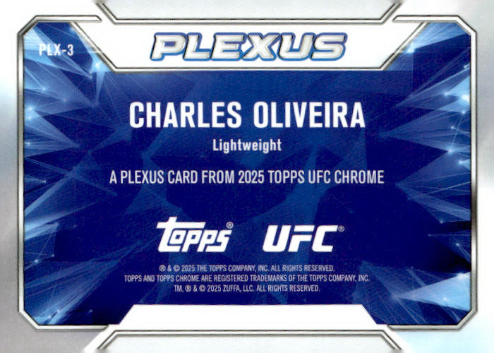 2025 Topps Chrome UFC #PLX-3 Charles Oliveira Plexus