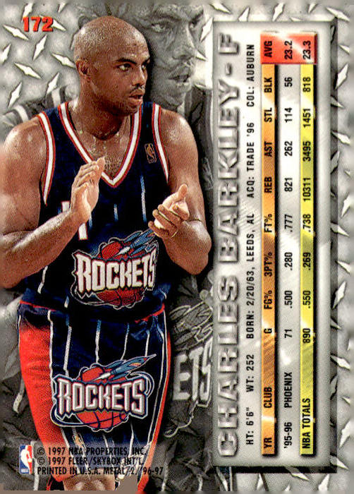 1996-97 Metal #172 Charles Barkley