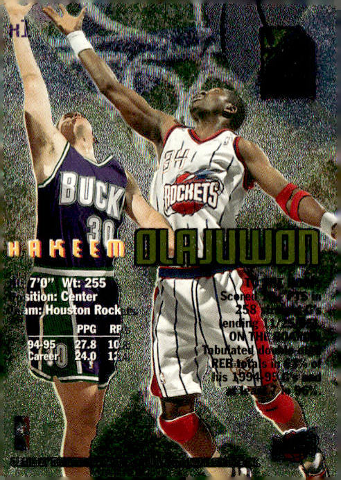 1995-96 Stadium Club #X1 Hakeem Olajuwon X-2 Members Only