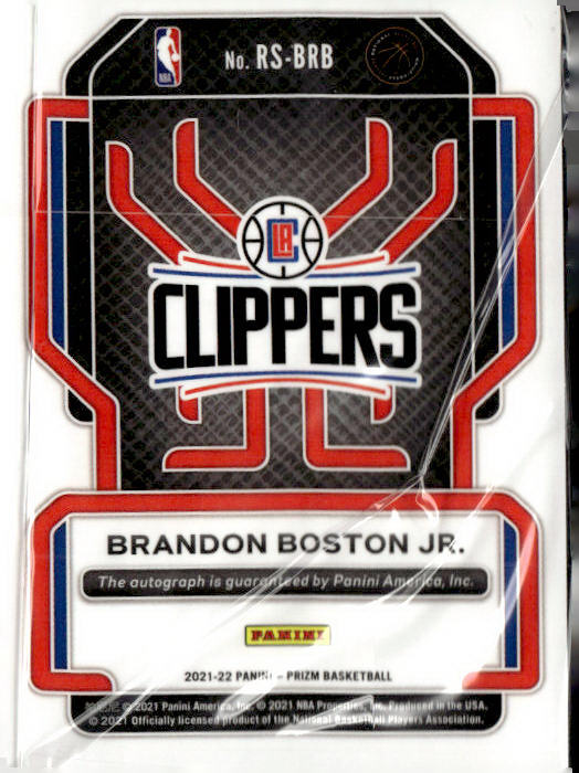 2021-22 Panini Prizm #RS-BRB Brandon Boston Jr. Rookie Signatures