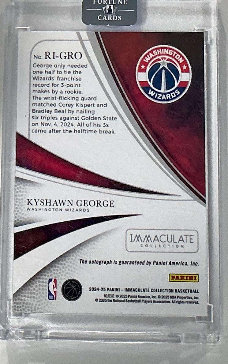 2024-25 Panini Immaculate Collection #136 Kyshawn George #/99