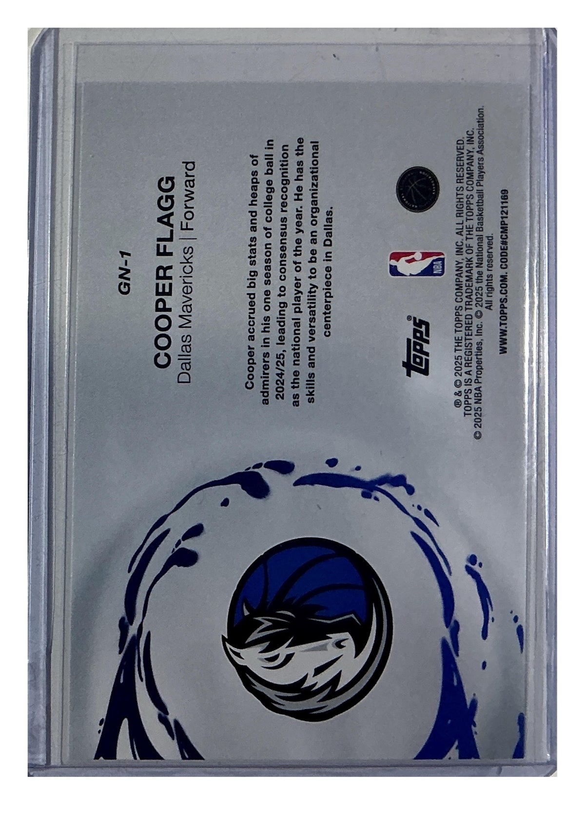 2025-26 Topps #GN-1 Cooper Flagg Generation Now Holo Foil