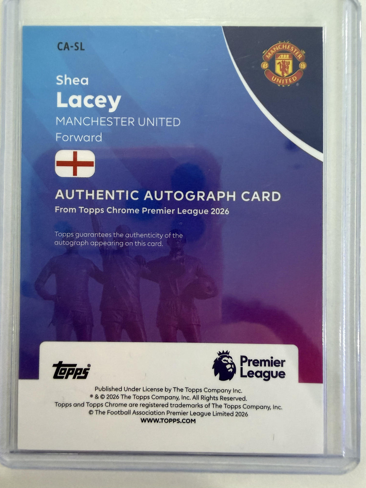 2025-26 Topps Chrome Premier League #CA-SL Shea Lacey Chrome Autographs
