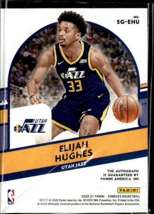 2020-21 Donruss #SG-EHU Elijah Hughes Signature Series