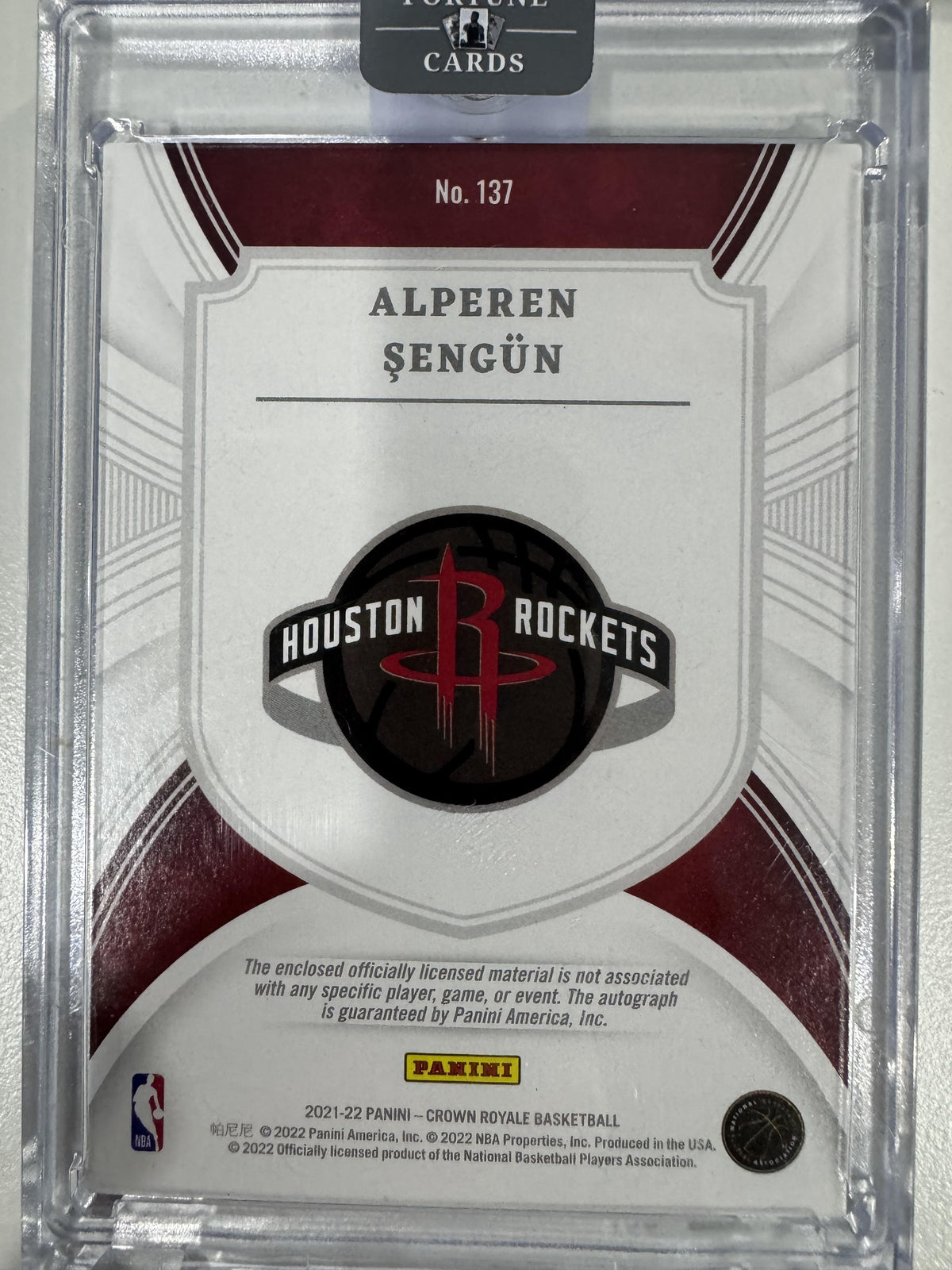 2021-22 #137 Alperen Sengun Rookie Silhouettes Prime #/199