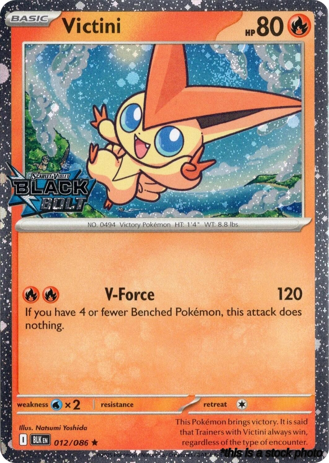 012/086 Victini (Black Bolt Stamped) Rare Holofoil