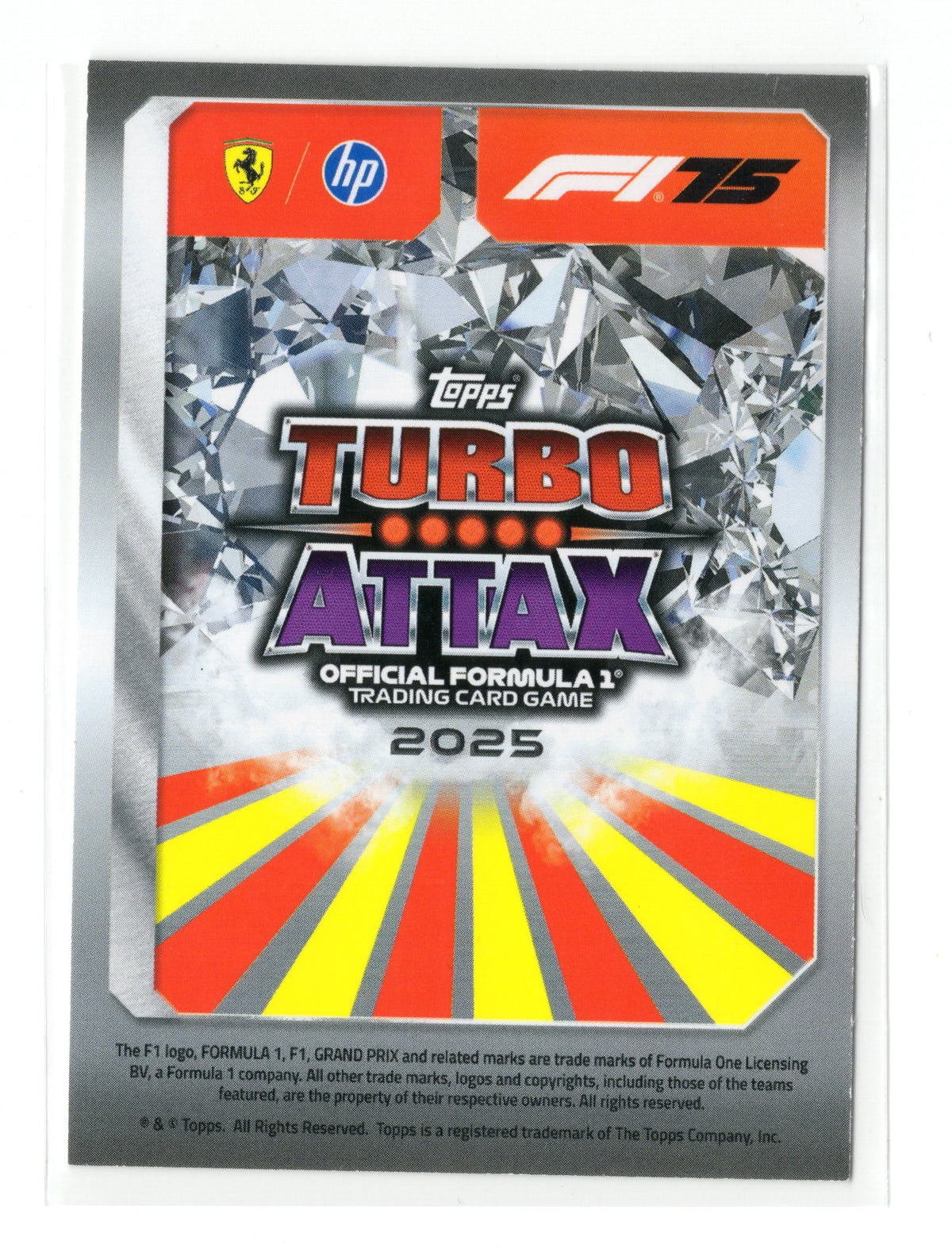 2025 Topps Turbo Attax F1 #LL2 Lewis Hamilton Lightning Lids