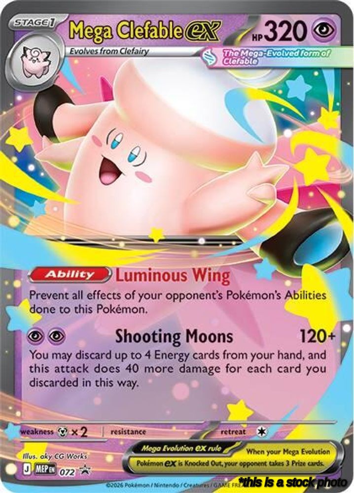 072 Mega Clefable ex Promo Holofoil