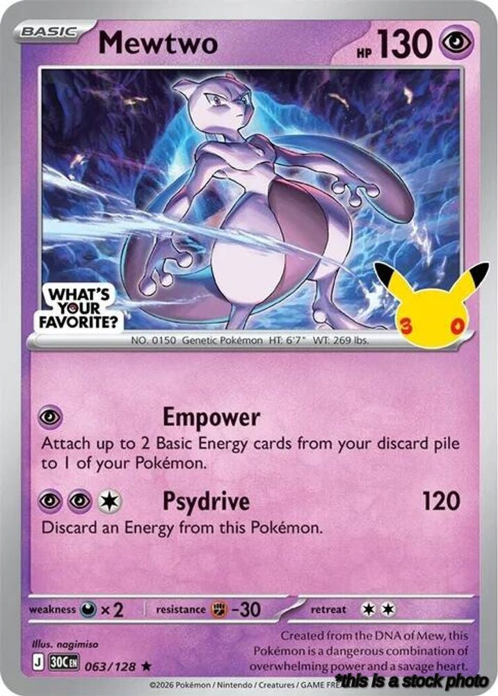Mewtwo - 063/128 (What's Your Favorite Stamp)