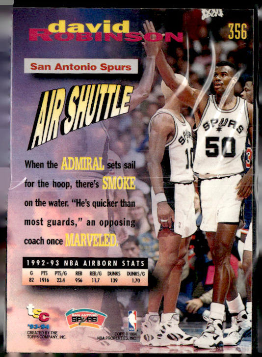 1993-94 Stadium Club #356 David Robinson Members Only