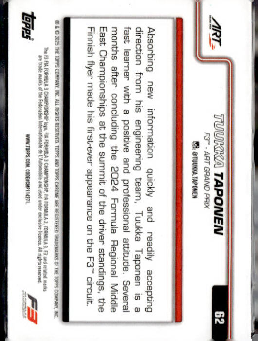 2025 #62 Tuukka Taponen Black & White RayWave Refractor