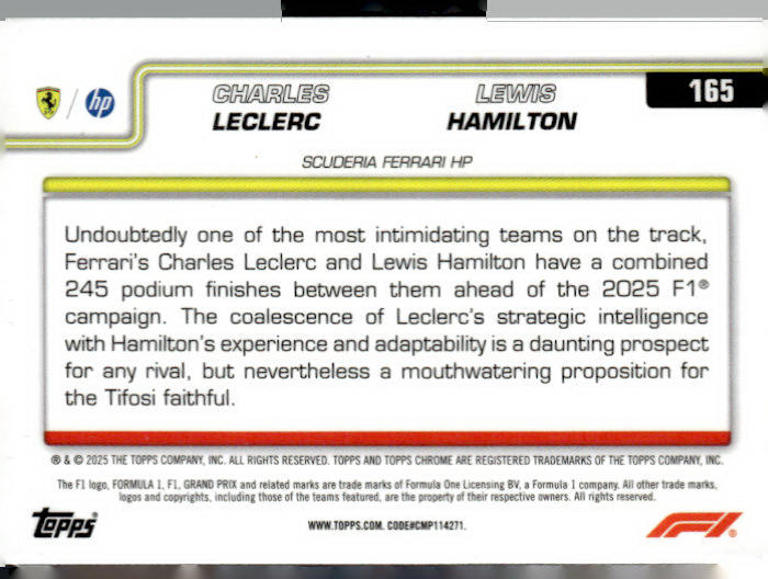 2025 #165 Charles Leclerc / Lewis Hamilton