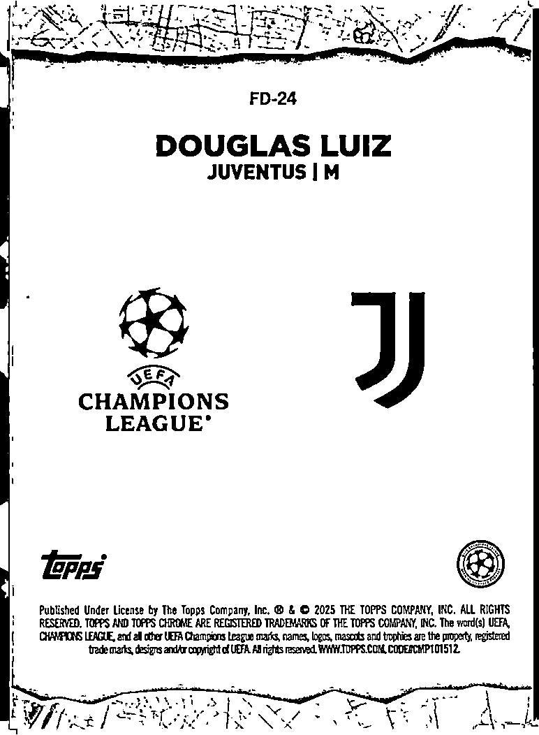 2024-25 Topps Chrome UEFA Douglas Luiz/Gold /50