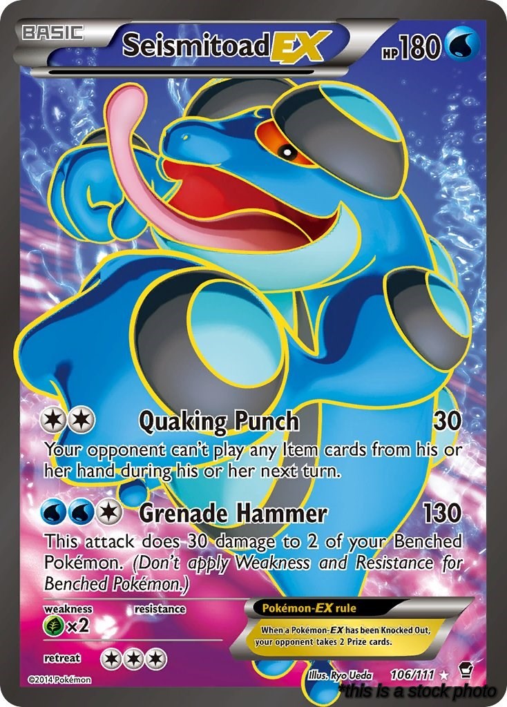 106/111 Seismitoad EX (106 Full Art) Ultra Rare Holofoil