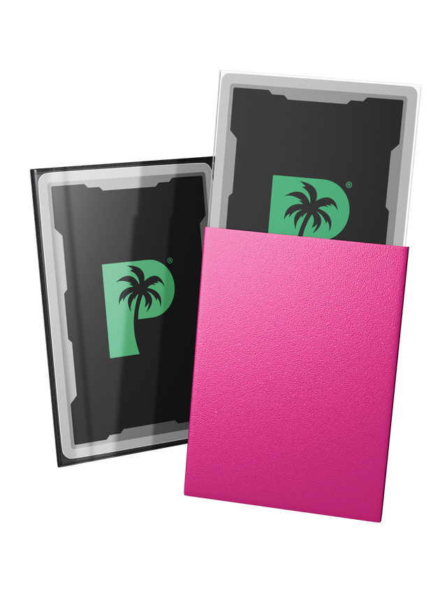 Palms Off Gaming | Blackout Deck Sleeves | Standard Size | Pink