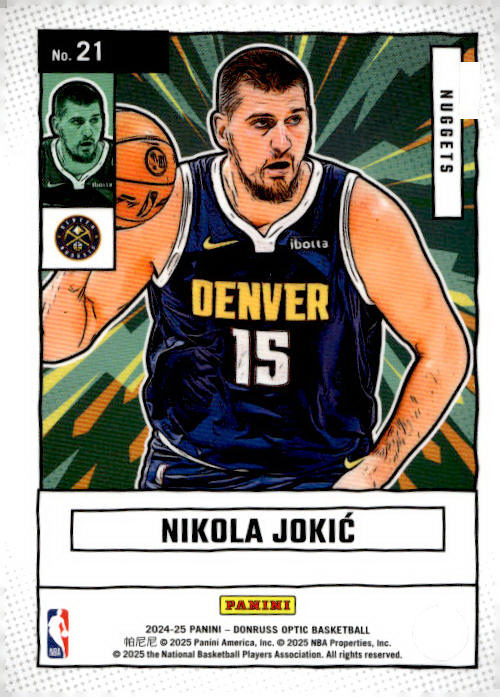 Nikola Jokić 2024-25 Panini Donruss Optic Basketball Net Marvels #21 - Denver Nuggets