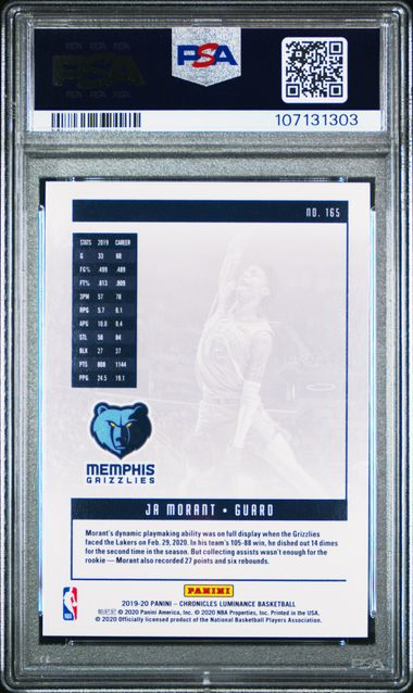 2019 Panini Chronicles Ja Morant Pink RC PSA 10