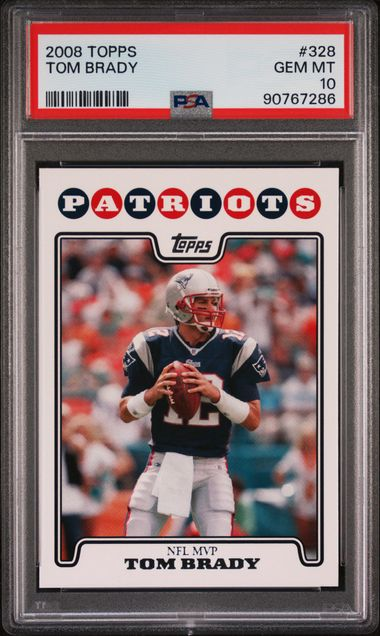 POP 121 2008 Topps Tom Brady #328 PSA 10 Gem MT - NFL MVP