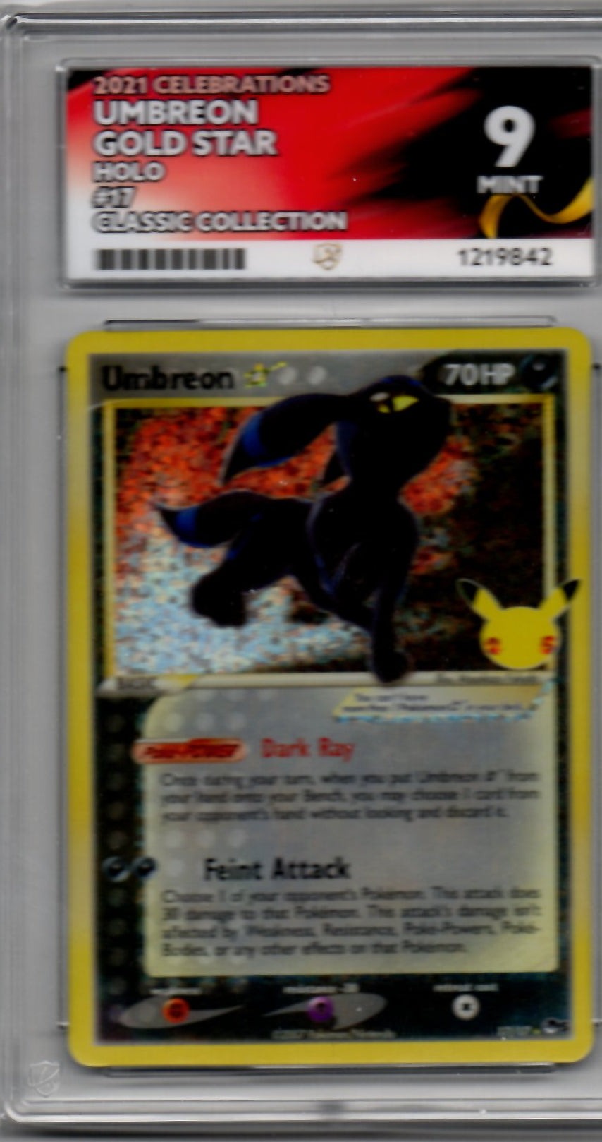 Umbreon Gold Star ACE 6 Mint - 2021 Celebrations Classic Collection Holo