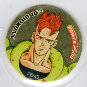 Android 16 - Dragon Ball Z Tazo 26/40 (Gold, Power 2500)