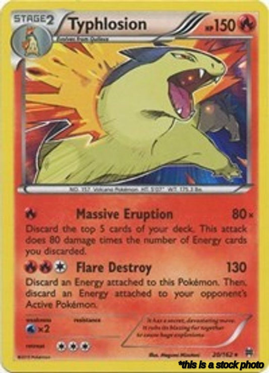 Holo Rare Typhlosion [20/162 Near Mint ]