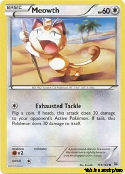 Normal Meowth [114/162 Moderately Played ]