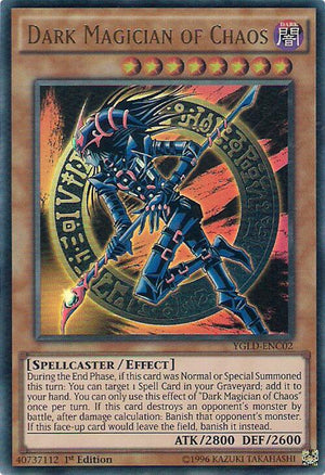 Unlimited Dark Magician of Chaos [YGLD-ENC02 Lightly Played] Ultra Rare