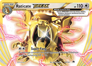 Rare BREAK Raticate BREAK [89/122 Lightly Played ]