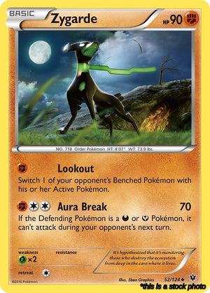Normal Zygarde (52) [52/124 Near Mint ]