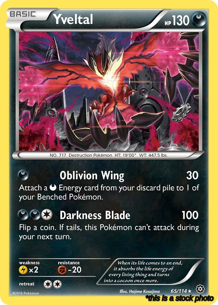 65/114 Yveltal Holo Rare Holofoil