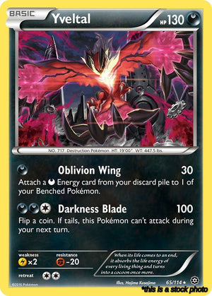 65/114 Yveltal Holo Rare Holofoil
