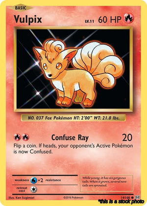 14/108 Vulpix Common Reverse Holofoil
