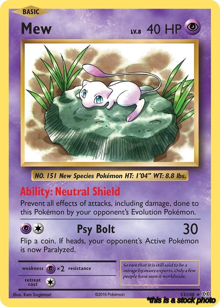 53/108 Mew Holo Rare Holofoil