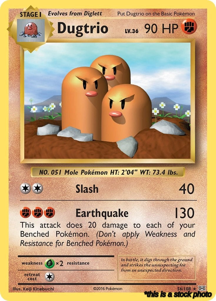 Reverse Holofoil Dugtrio [56/108 Near Mint ]