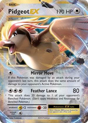 64/108 Pidgeot EX Ultra Rare Holofoil