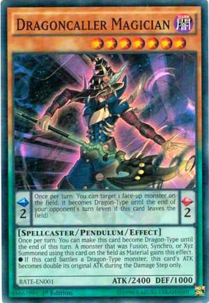 1st Edition Dragoncaller Magician [RATE-EN001 Lightly Played] Super Rare