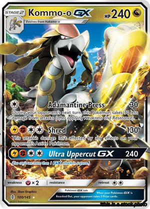100/145 Kommo-o GX Ultra Rare Holofoil
