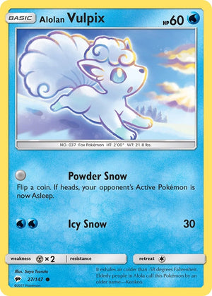 27/147 Alolan Vulpix Common Reverse Holofoil