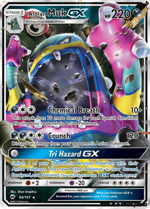 84/147 Alolan Muk GX Ultra Rare Holofoil