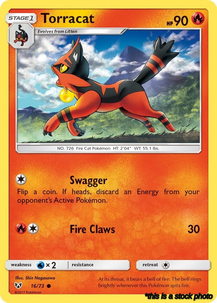 Reverse Holofoil Torracat [16/73 Lightly Played ]