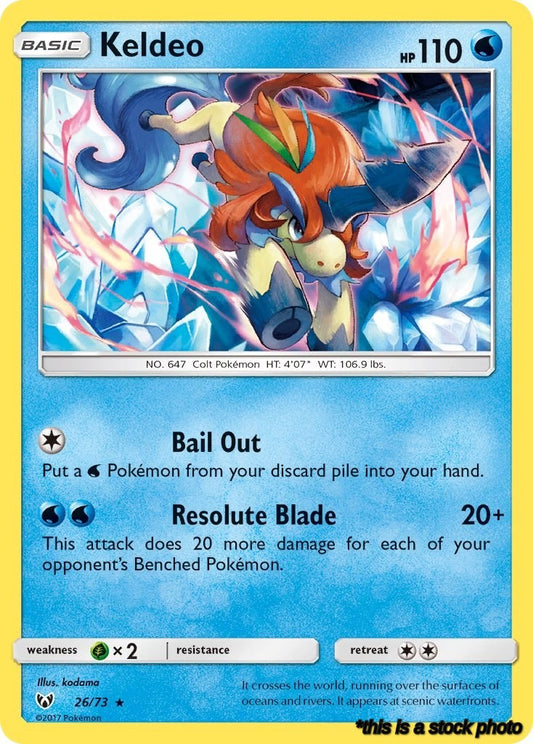 Holofoil Keldeo [26/73 Lightly Played ]